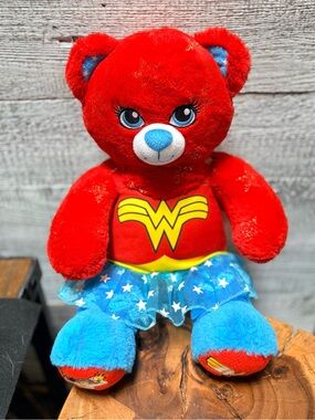 Build-a-Bear/DC Comics | 2015 "Wonder Woman" Plush Bear w/ Costume - Red/Blue
